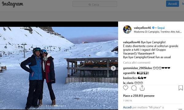 Valentino Rossi Al Ristorante Mildas Di Giustino Campane Di Pinzolo It