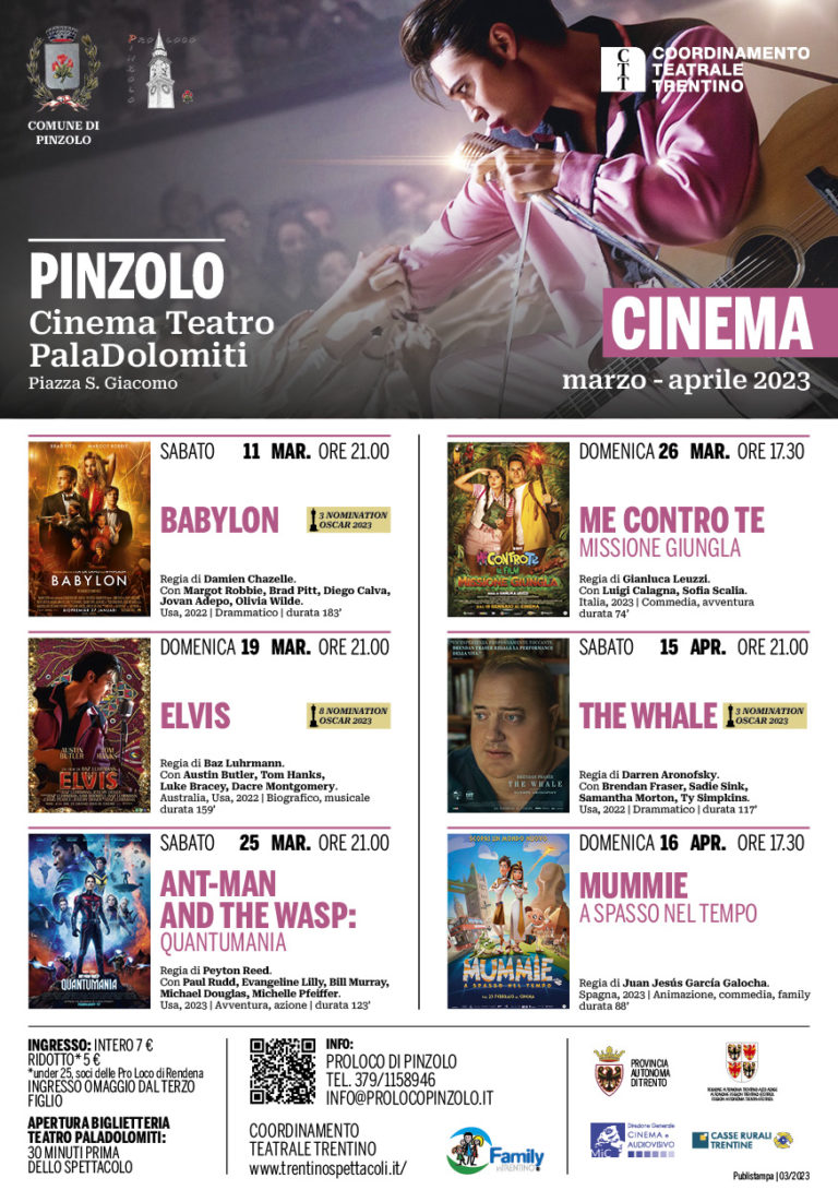 Cinema A Pinzolo Programmazione Film Da Sabato Marzo A Domenica