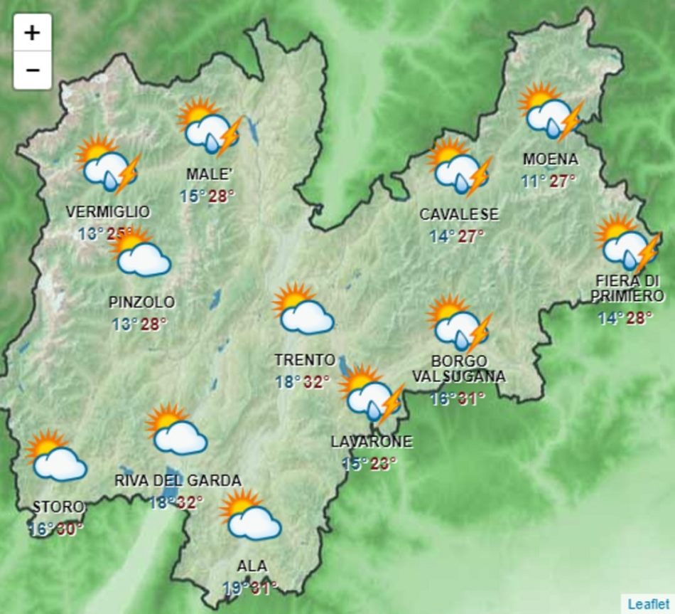 MeteoTrentino: In Arrivo Temporali E Raffiche Di Vento - Campane Di ...