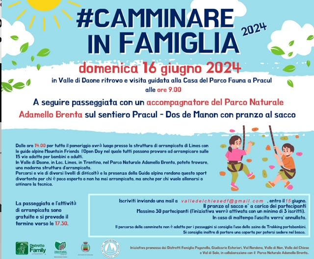 Camminando in Famiglia 2024 - 16 giugno 2024 - Campane di Pinzolo.it